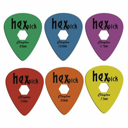 CLAYTON HX50-12 Hexpick Duraplex Standard Guitar Picks- 0.50 mm, 12PK HX50/12